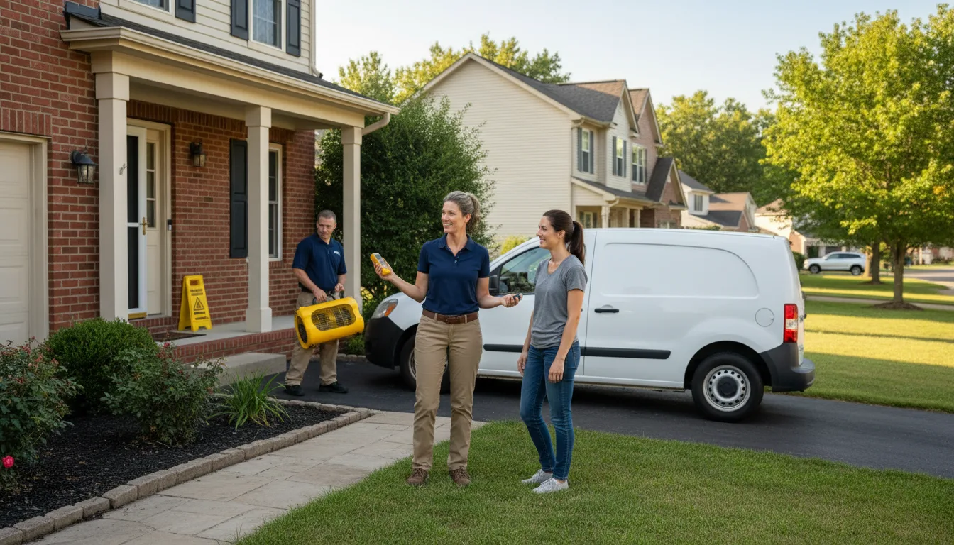 Residential water damage restoration in Huntley, IL